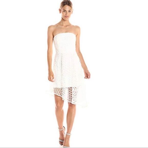 KEEPSAKE Label Midnight Hour Strapless Lace F&F Dress - Picture 1 of 8